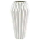 Ceramic Vase White Ceramic Modern Angled Stoneware Vase