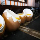 Restaurant Chair Restaurant Chair Restaurant Fiberglass Dining Lounge Egg Shell Chair And Coffee Yolk Table Set