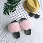 China Wholesale Slippers Fox Fur Slide Customized Sandals