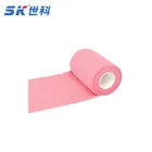10cm*4.5m Pink Medical cotton elastic cohesive bandage latex free used by doctor, athletes for injury