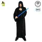 Uomo Jedi Robe Costume Nero Vestito Del Partito di Halloween Costumi Cosplay