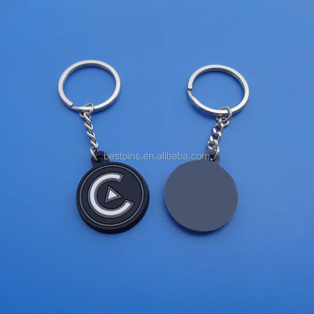 soft rubber pvc keychain 3d logo keyring