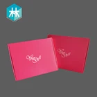 Red color low MOQ folding apparel clothing and garments T-shirt corrugated packing box