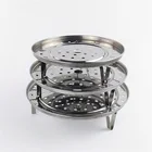 Stainless Steel Steamer Plate Steaming Rack Fish Poacher Food Vegetable Basket Cooking Microwave
