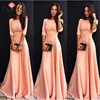 O-neck collar mid sleeves large swing female dress formal evening party wear dress for women