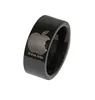 8mm Men's tungsten wedding black ring apple pattern ring polished plat ring