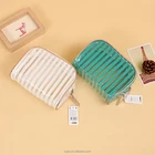 Custom design makeup cosmetic pouch PVC biodegradable plastic zipper case bag