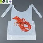Mastermax Custom Printed Disposable Restaurant Bibs Single-Use Plastic Apron Adults Bibs with SA certificate