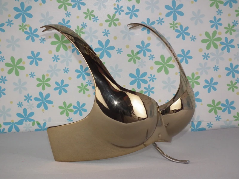 EMB-015PG  Golden plated bra show mannequinl_37