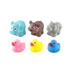 6pcs cute animal elephant duck baby rubber bath toy for sale