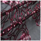 China supplier not easily wrinkle sequin tulle mesh embroidery polyester fabrics for clothes