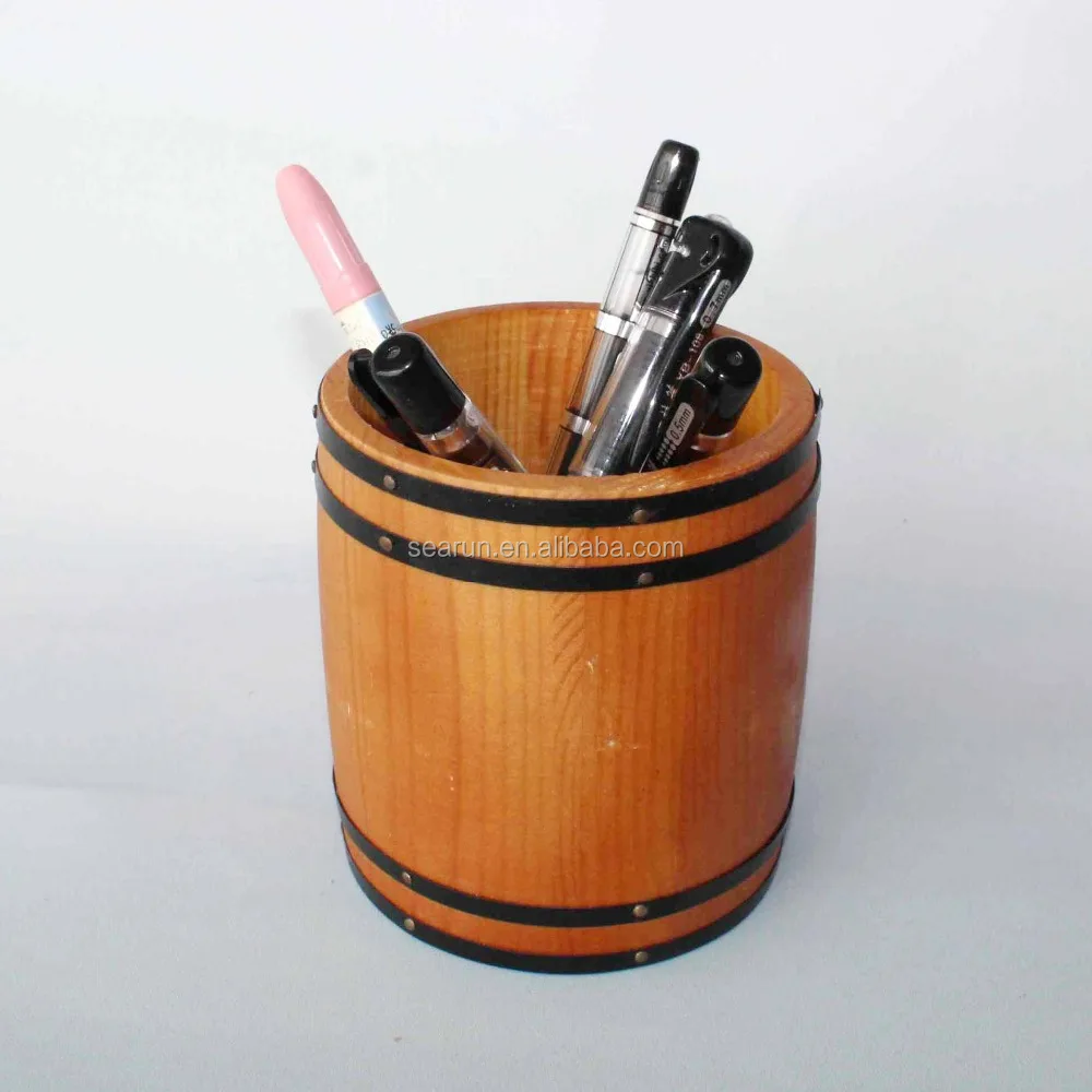 cheap wooden pencil holder