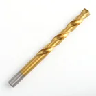 DIN338 HSS drill bits for aluminum M2 fully ground tin coated