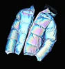 OEM Men's Holographic High end streetwear Rainbow Reflective Jacket