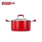 Aluminium Alloy cooking pots / set coating non-stick soup pot casserole set with silicone handle