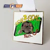Hot selling wholesale custom hight polish silver metal plating make cheap sports baseball medal oem