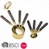 8PCS Set Walnut Handle Measuring Cups and Spoons Comfortable Antifreeze handle Kitchen Measuring Baking Tools