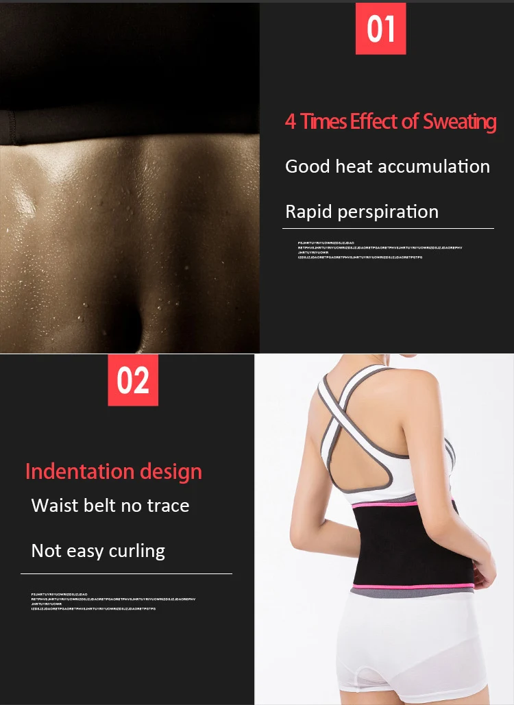 private label neoprene running sport waist trimmer slimming belt 5
