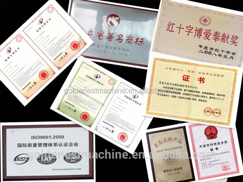 Certificates and patents