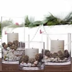 Decoration Pieces For Table Empty Candle Jars Candle Cylinder Candle Container Glass