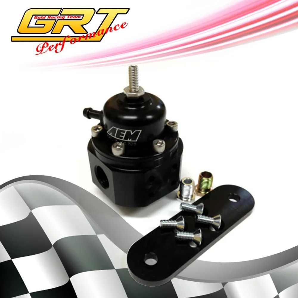 GRT - AEM Universal Adjustable Oil Fuel Pressure Regulator Fuel Press Regulator With Logo