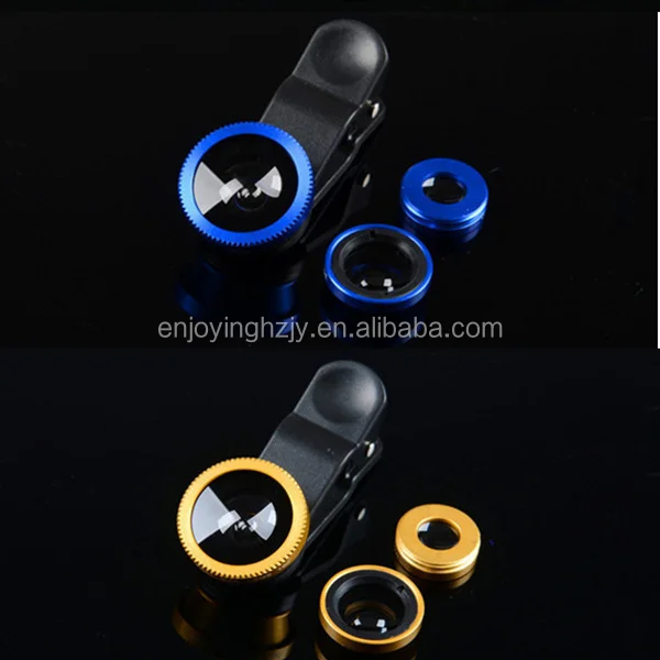 Universal 3 in 1 clip wide angle macro mobile camera lens