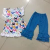 wholesale boutique children clothes sets spring summer 2016 kids floral short sleeve
