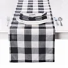 Black and white checker dining table home 72 runners table runner