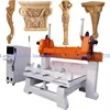 Multi Head 5 Axis Rotary CNC Router 3D Figure Wood Carving Machine To Make Wooden Figures