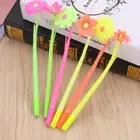 silicone flower shape kids pen cheap promotion ballpoint pen