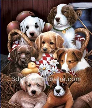 lovely animal 3d lenticular picture of dog ready