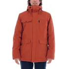 Mens Waterproof Outdoor Workwear Hood Inner Fleece Wind Rain Jacket