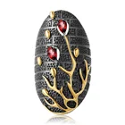 Abiding wholesale jewelry natural gemstone garnet gold plated handmade fashion 925 sterling silver ring women