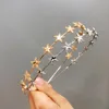 Fashion Hand-made small diamond Hair Hoop Fabric Creative alloy crystal Headband Hair Ornament
