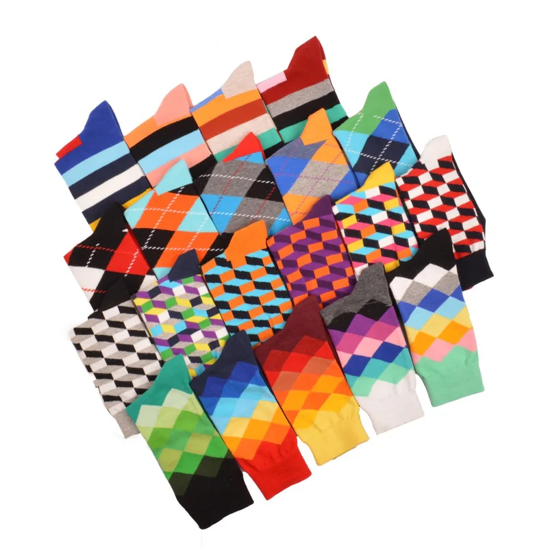 kt-0254 brightly colored men"s socks