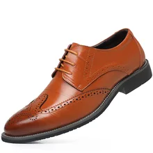New Extra Large Size Men Genuine Leather Shoes Fashion Casual Mens Dress Shoes