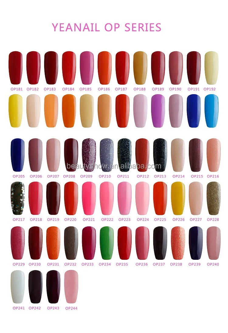 Beautyshow YEANAIL in vogue 244 Opaque colors 231# nail polish, gel polish, led uv gel