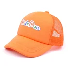 Foam material cheap print logo orange baby cap mesh trucker cap