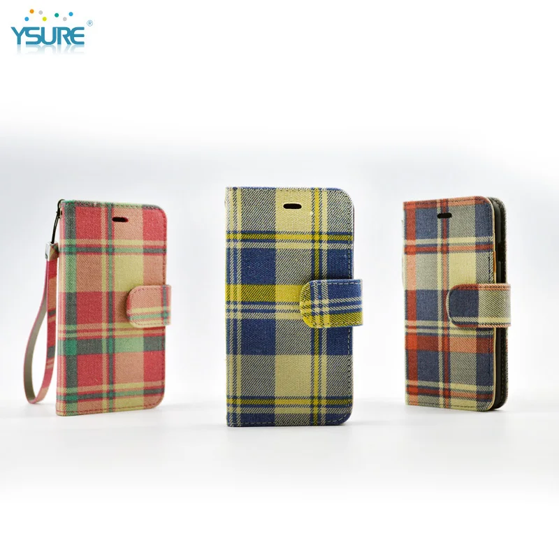 2015 Best Design Hot Sale Colorful Stripe Pattern Denim Leather Case For Lenovo VIBE Z2 PRO K920 with Card slots and PVC ID slot