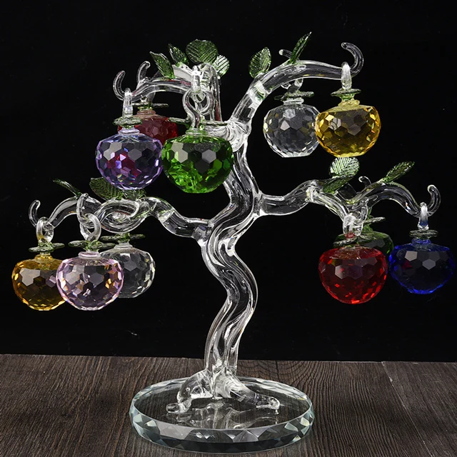 colorful crystal apple tree for wedding decoration