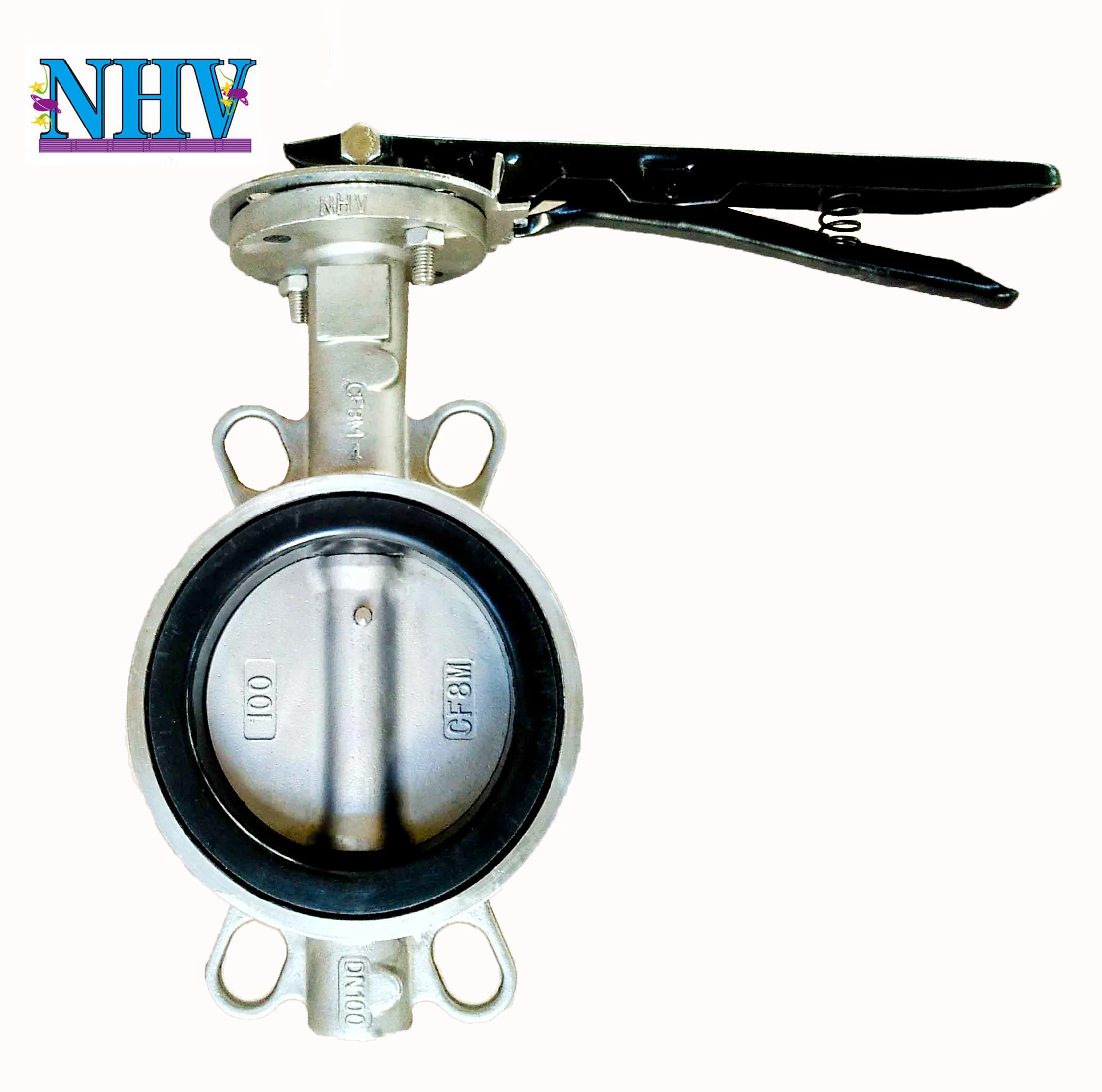 Inch Hand Lever Operated Wafer Type Stainless Steel Butterfly Valve Wafer Type Butterfly Valve