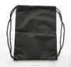 fashion eco friendly updated black polyester drawstring bag