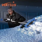 Aluminum Pole Soft Bristle Telescope Comfortable Best Selling Snow Brush Telescopes Car Wash Squeegee With Ice Scraper