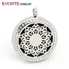 Hot Selling 316L Stainless Steel Silver 30mm Essential Oil Diffuser Locket Jewelry