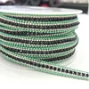L200 0.9cm colorful crystal strass chain for shoes hot fix rhinestone trim chain for shoes and pants decoration