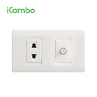 Electrical Supply Multimedia Socket And 2Pin Multiple Plug Socket