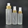 50ml 100ml 120ml 150ml airless glass cosmetic bottle with bamboo lid