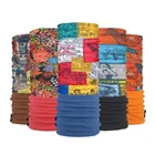 Head Wrap Turban Headband Multi Head Scarf Cycling Bike Riding plaid custom seamless bandana scarf