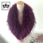 Fur Fur Hood Scarf 12 Colors Large Size Pink White Racoon Hood Trim Detachable Neck Raccoon Fur Collars