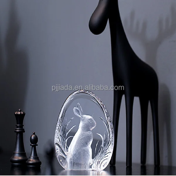 k9 crystal iceberg wolf engraving blank 3d etched block crystal